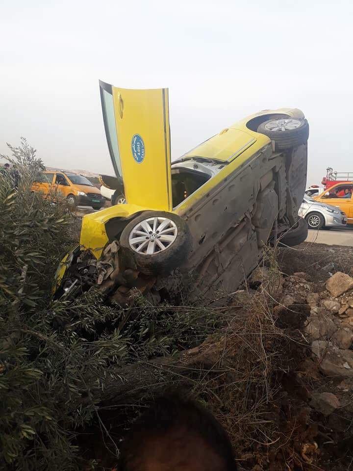  بالصور..إصابة أربعة مواطنين بحادث سير جنوب جنين